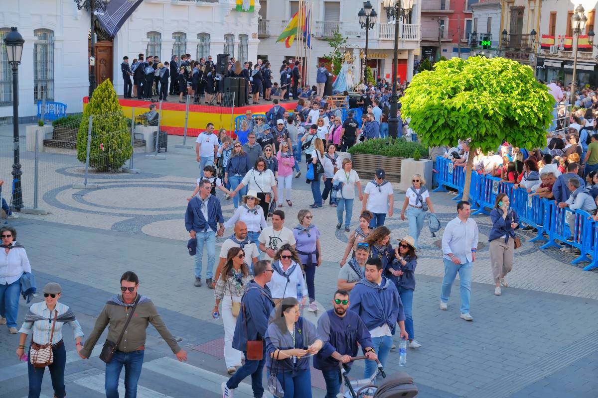 La Virgen de las Viñas emociona a Tomelloso en un regreso multitudinario tras la Romería