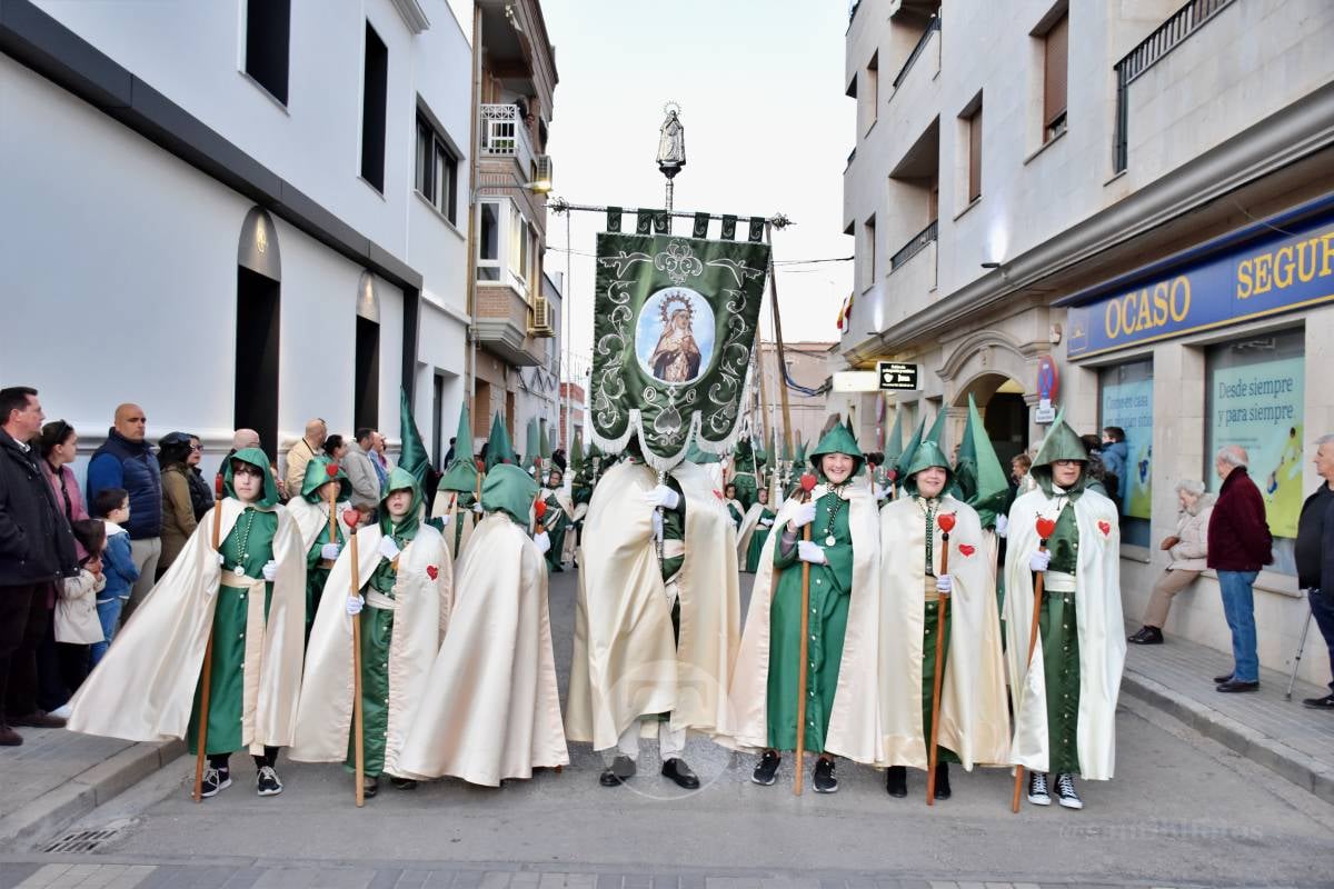 Tomelloso acompaña la procesión de la Oración y Juicio de Cristo en una noche de respeto