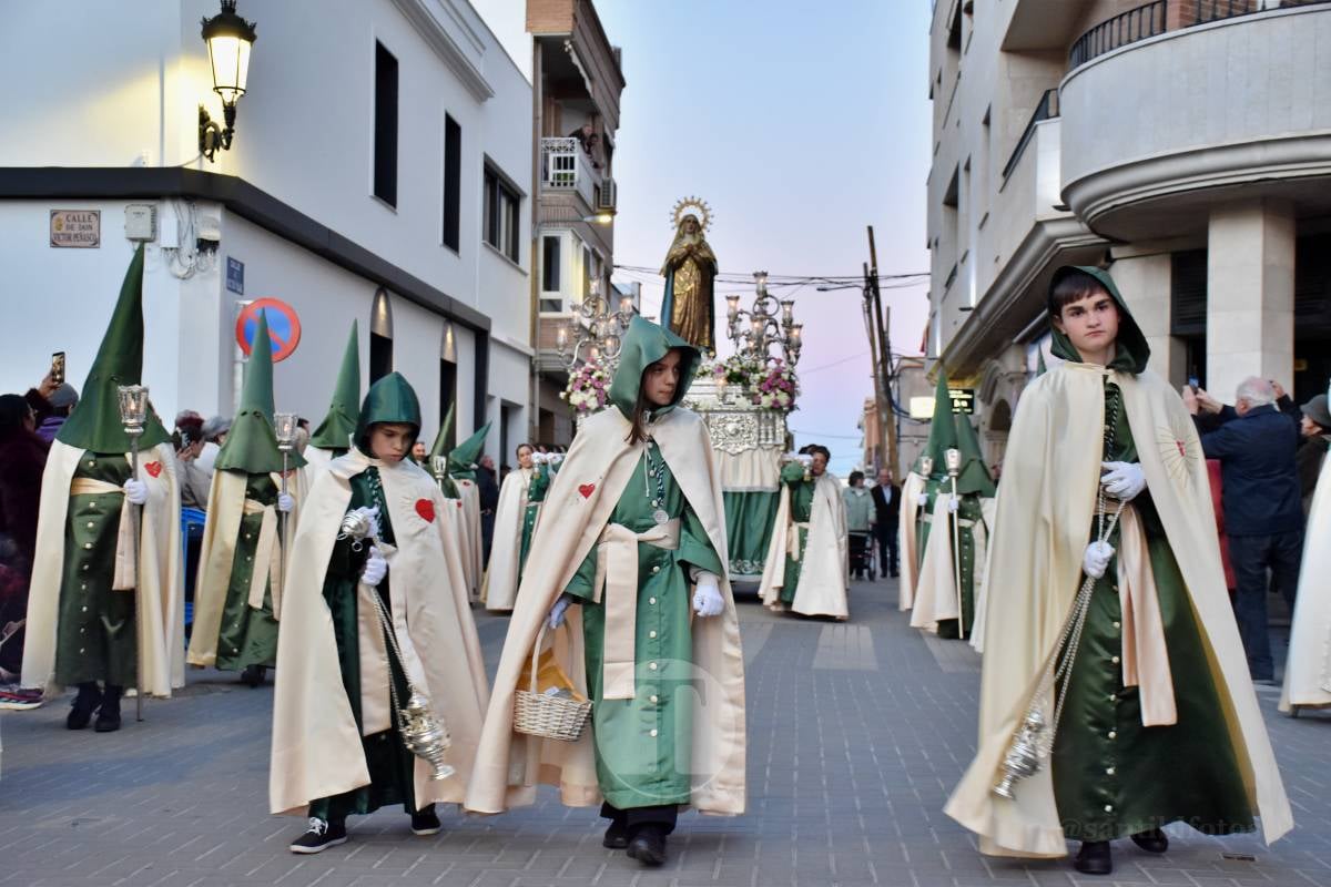 Tomelloso acompaña la procesión de la Oración y Juicio de Cristo en una noche de respeto