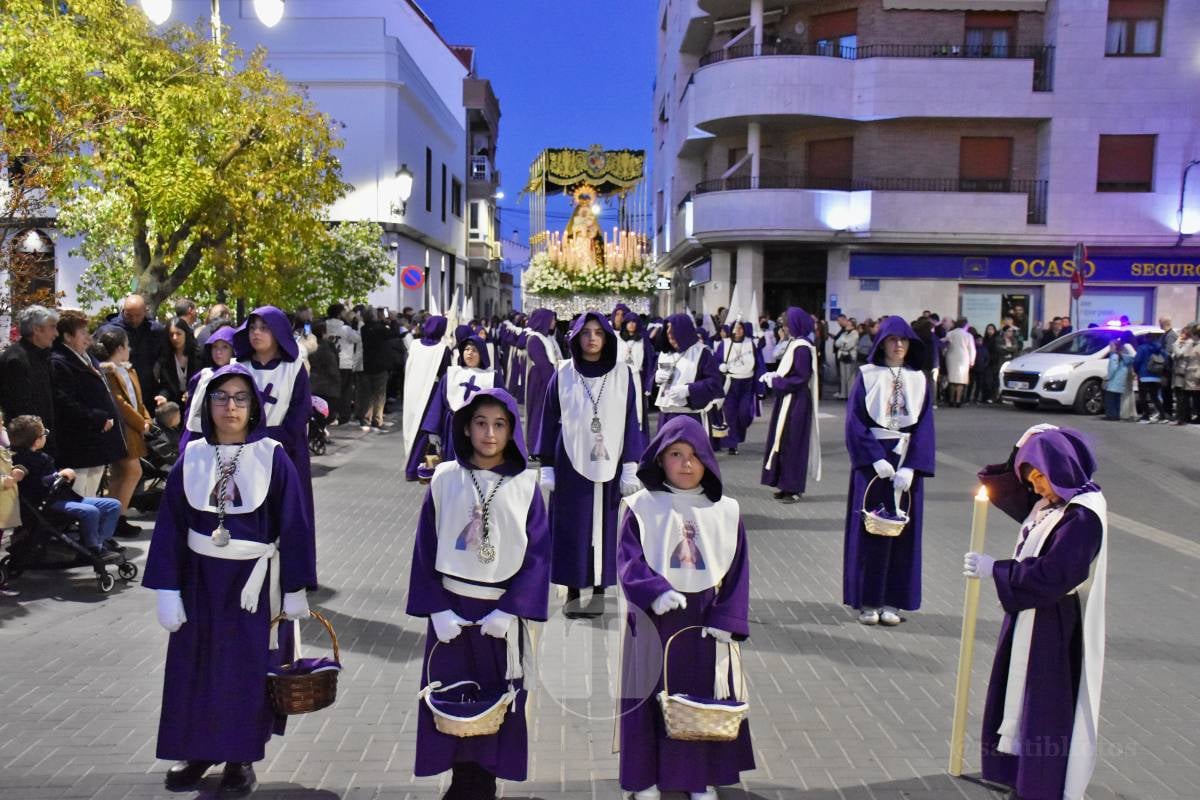Tomelloso acompaña la procesión de la Oración y Juicio de Cristo en una noche de respeto