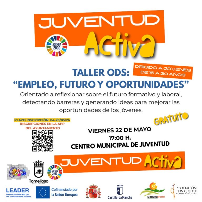 Tomelloso acoge un taller gratis para que los jóvenes reflexionen sobre su futuro laboral