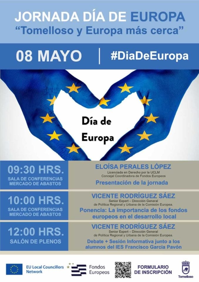 Tomelloso celebrará el Día de Europa con una jornada sobre fondos europeos y desarrollo local