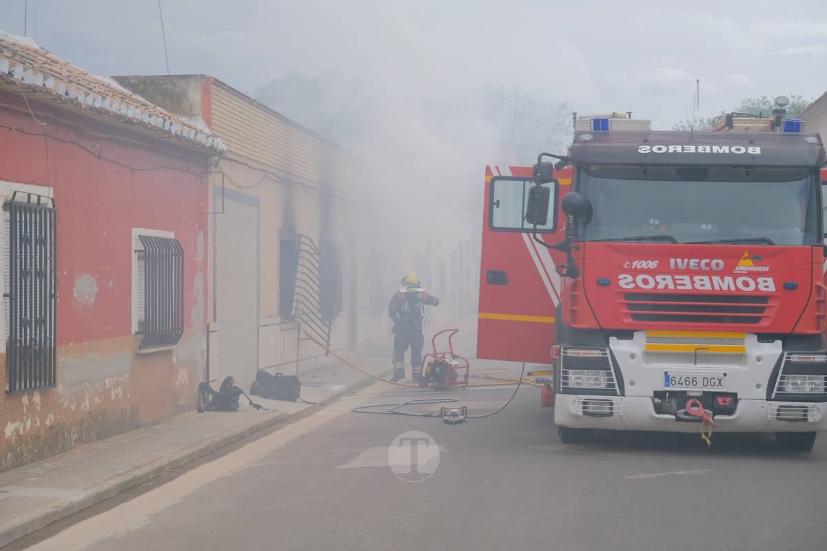 Incendio en una vivienda en la calle Felipe Novillo de Tomelloso