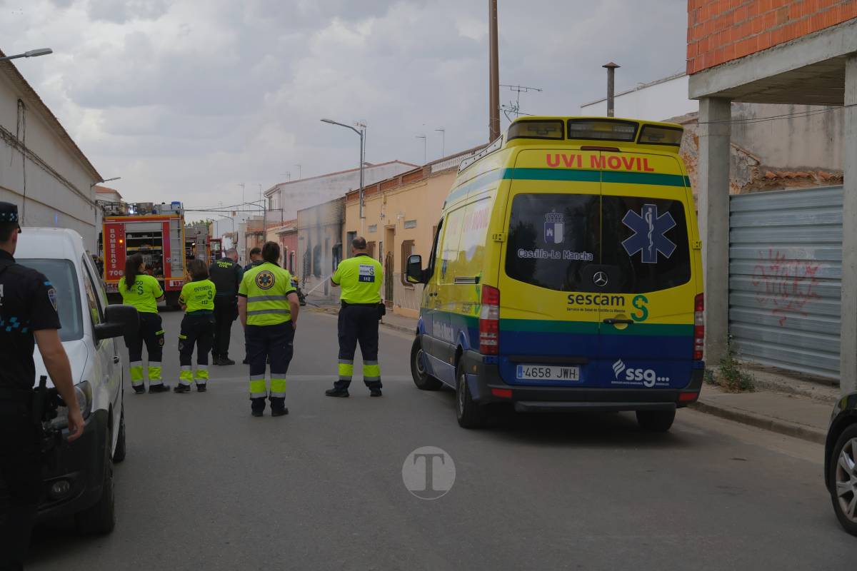 Incendio en una vivienda en la calle Felipe Novillo de Tomelloso