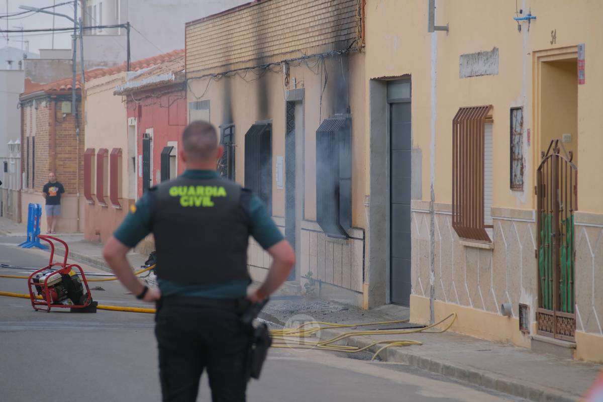 Incendio en una vivienda en la calle Felipe Novillo de Tomelloso