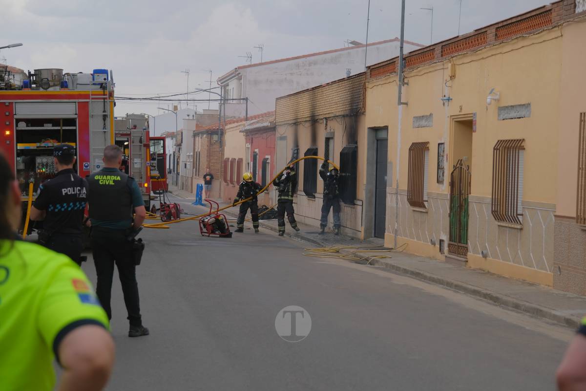 Incendio en una vivienda en la calle Felipe Novillo de Tomelloso
