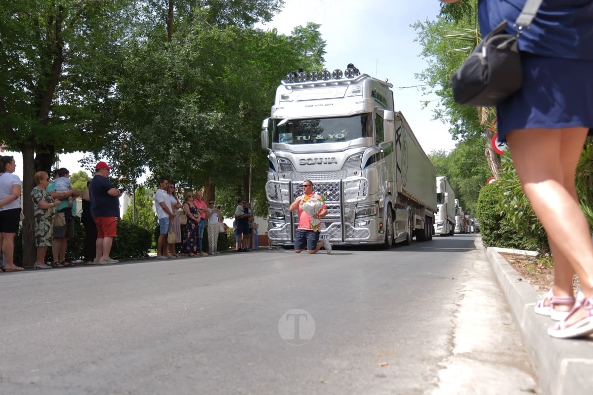 Tomelloso celebra San Cristóbal con un desfile de unos 120 camiones y vehículos