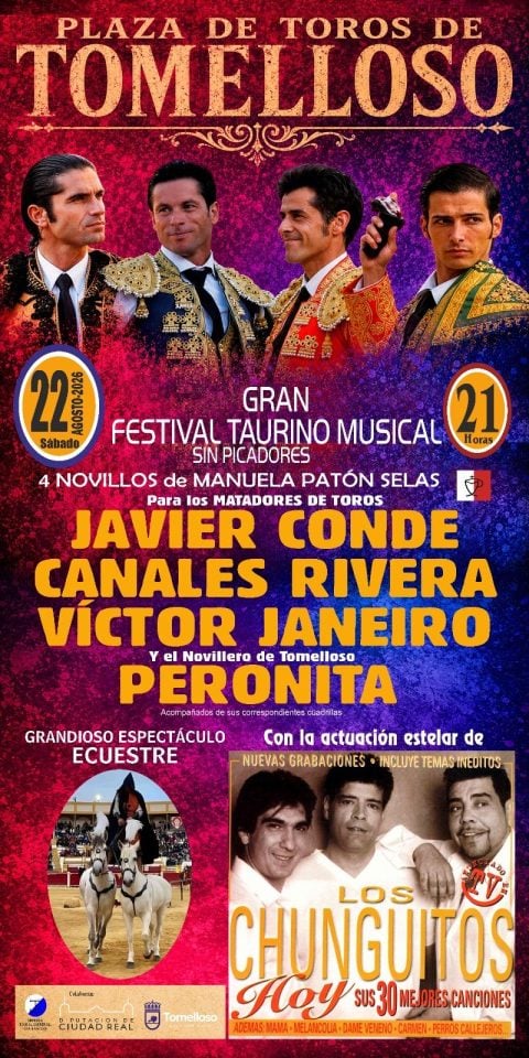 Perera, Marco Pérez, Peronita y Los Chunguitos: así llega la Feria de Tomelloso 2026 a la Plaza de Toros