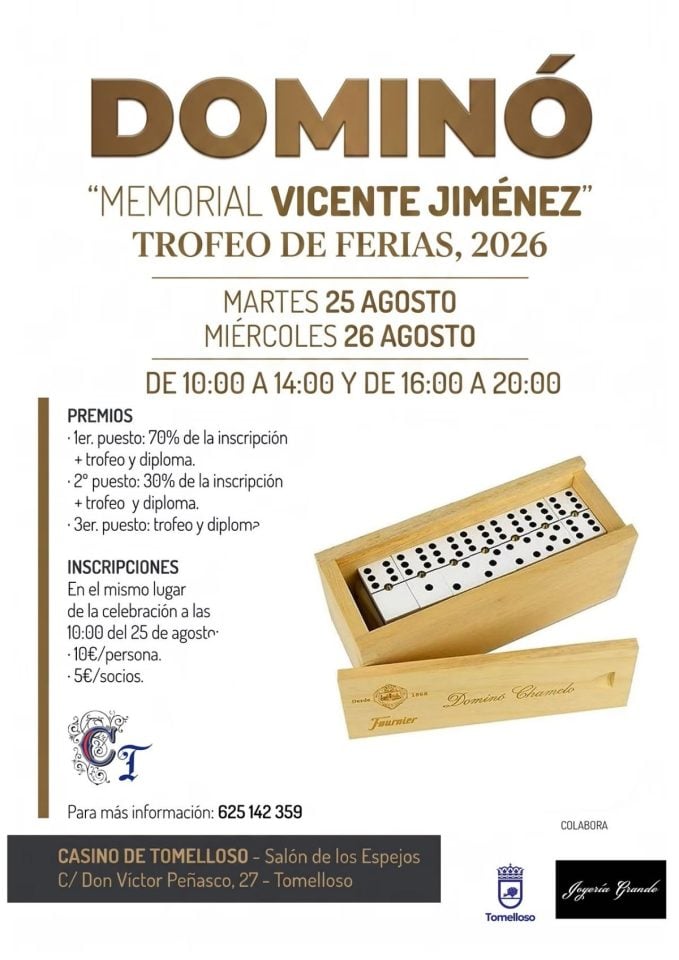 El Casino de Tomelloso recupera sus tradicionales torneos de mesa durante la Feria 2026