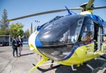 Los cuatro helicópteros sanitarios de Castilla-La Mancha ya pueden realizar transfusiones antes de llegar al hospital