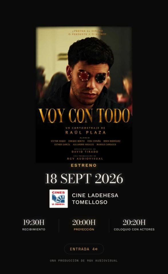 Raúl Plaza, 19 años y un primer corto hecho “con todo”: “Más que un aplauso, buscamos una reflexión”