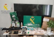 Golpe al tráfico de cocaína en Malagón y Fuente el Fresno: cocaína, marihuana, hachís y armas