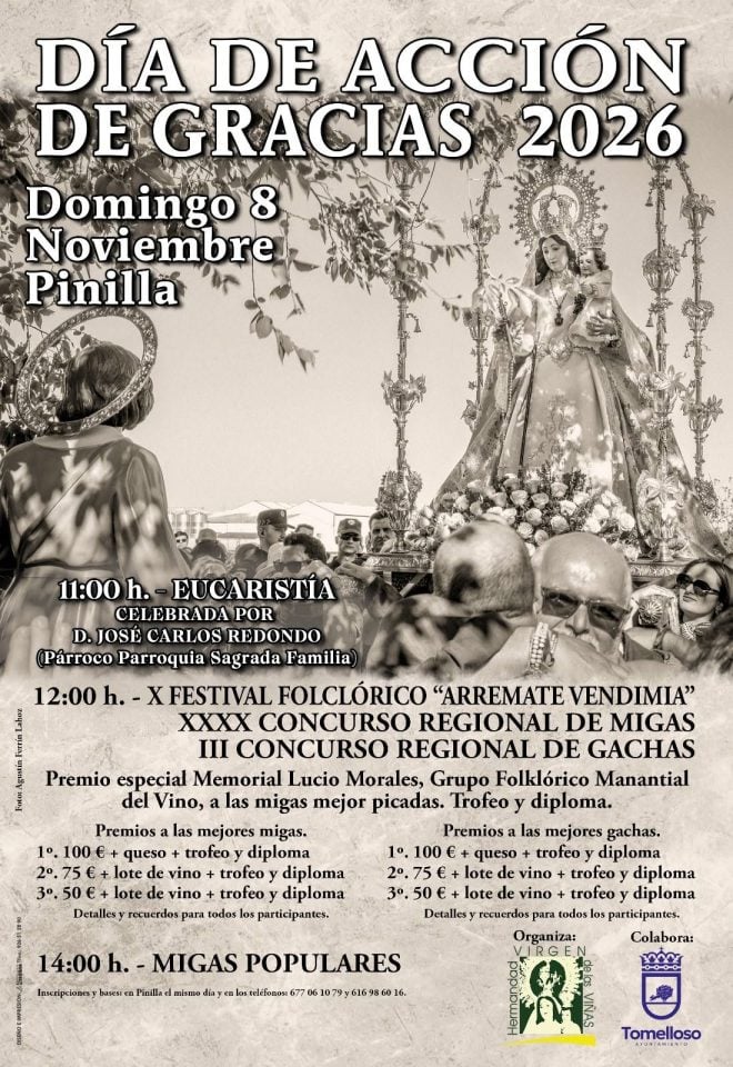 Migas, gachas y premios en metálico: Pinilla ya tiene fecha para una de sus citas más esperadas