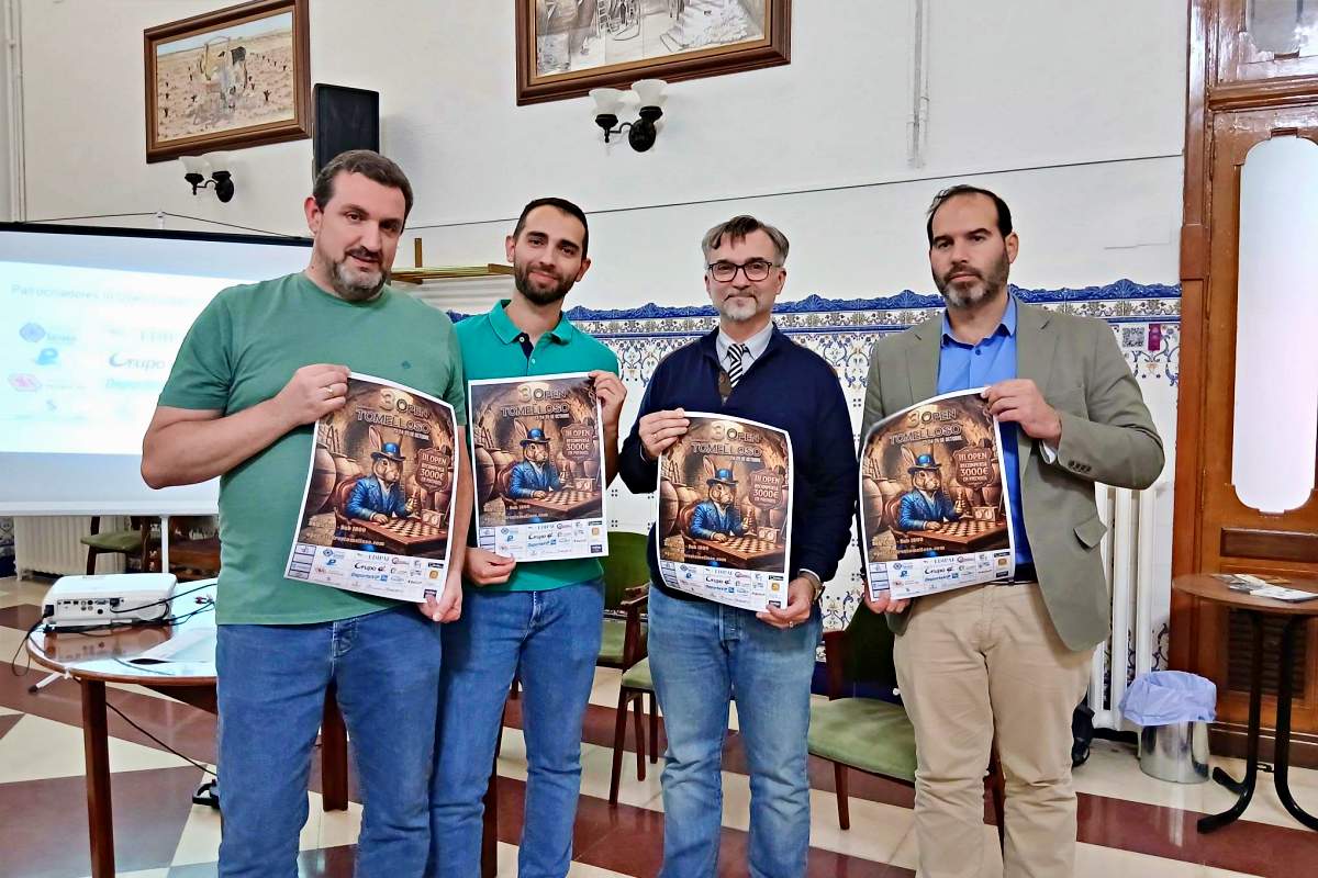 Tomelloso presenta su III Open de Ajedrez con 3.000 euros en premios y la vista puesta en la cueva del Mercado de Abastos